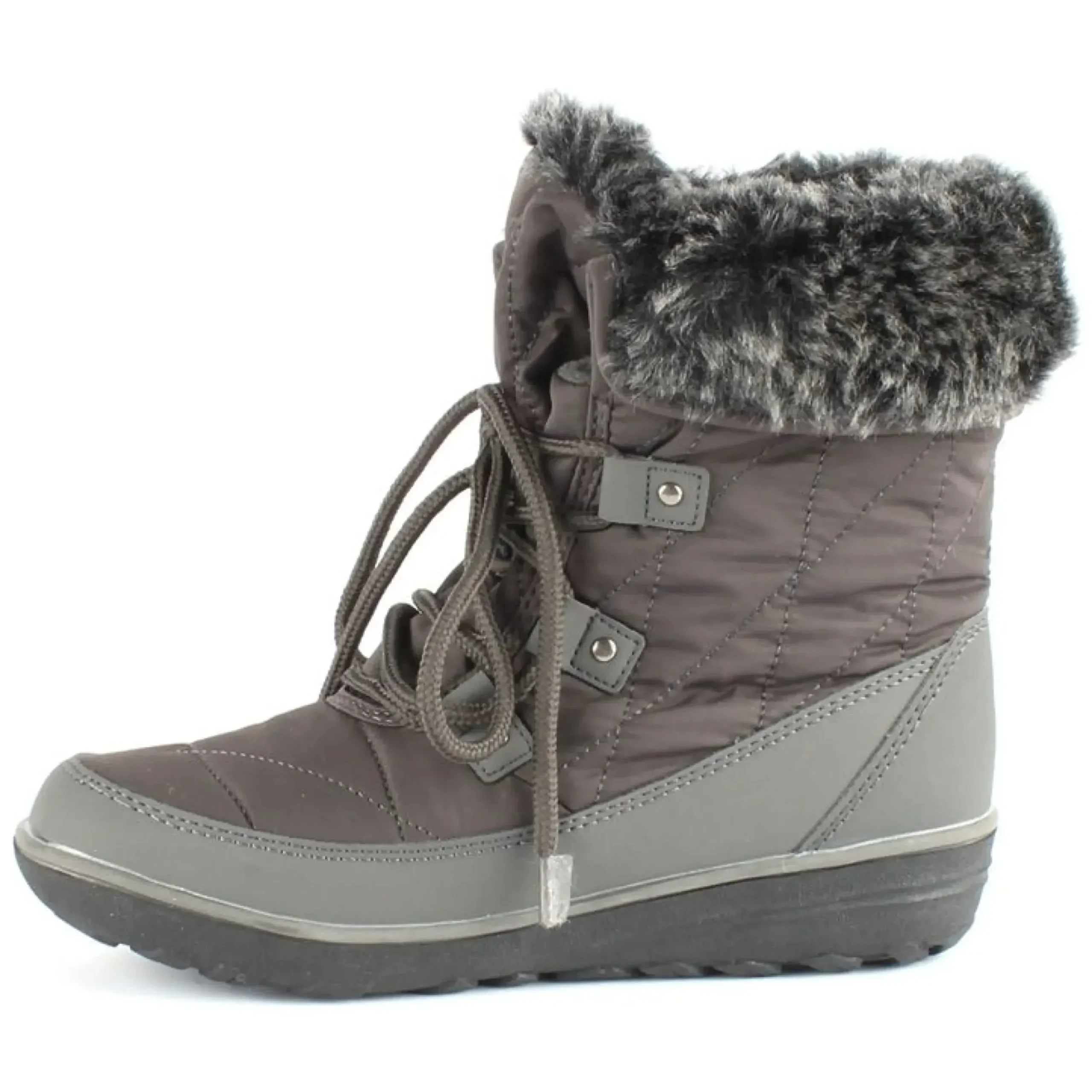 New Wanderlust Snowflake Grey Lace-Up Winter Boot