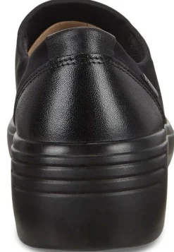 New Ecco Soft 7 Black Gore-Tex Waterproof Slip-On Wedge Shoe