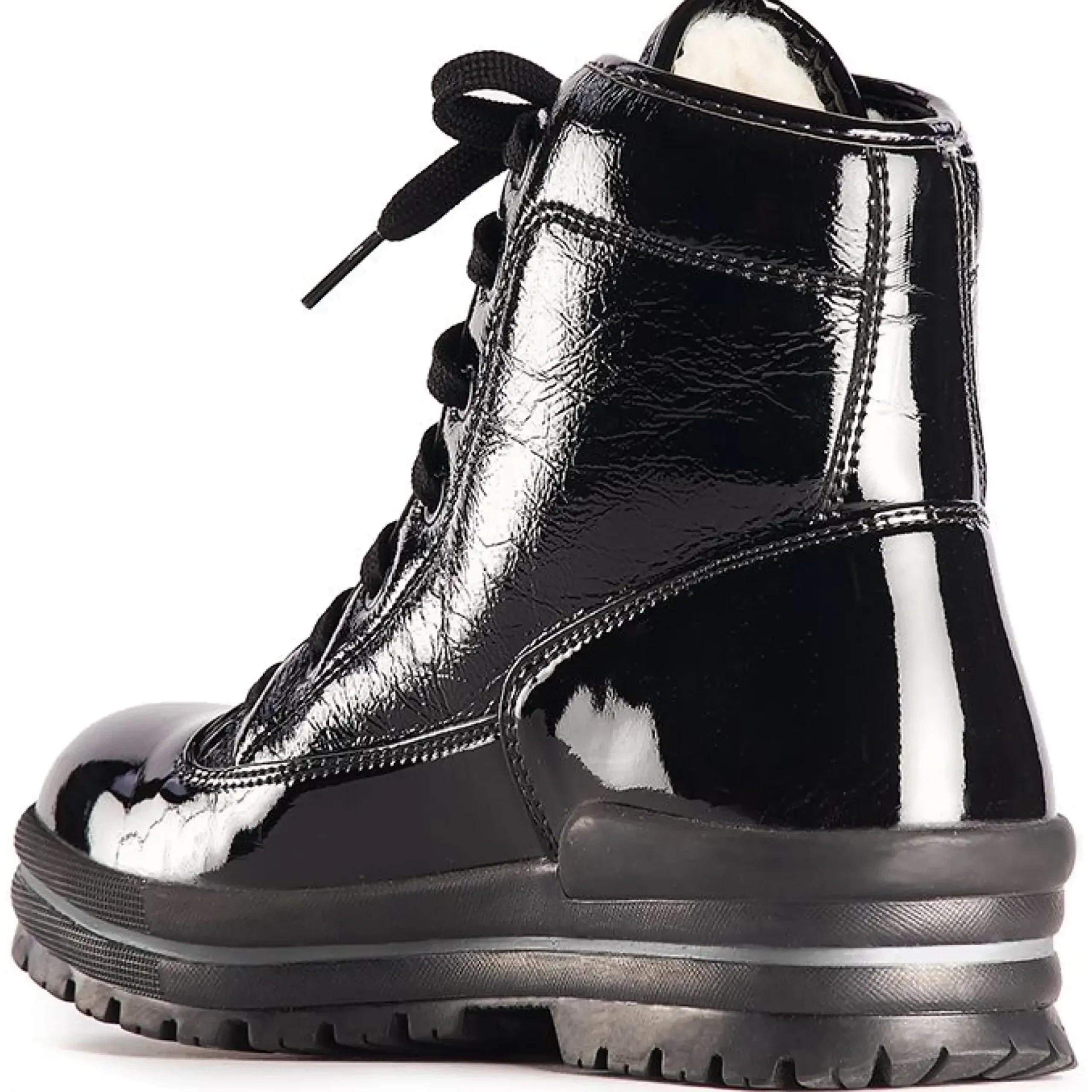 Online Olang Sound Black Patent Winter Boot