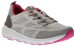 Clearance R EVOLUTION Sportec12 Grey Pink Perforated Slip-On Bungee Sneaker