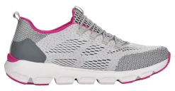 Clearance R EVOLUTION Sportec12 Grey Pink Perforated Slip-On Bungee Sneaker