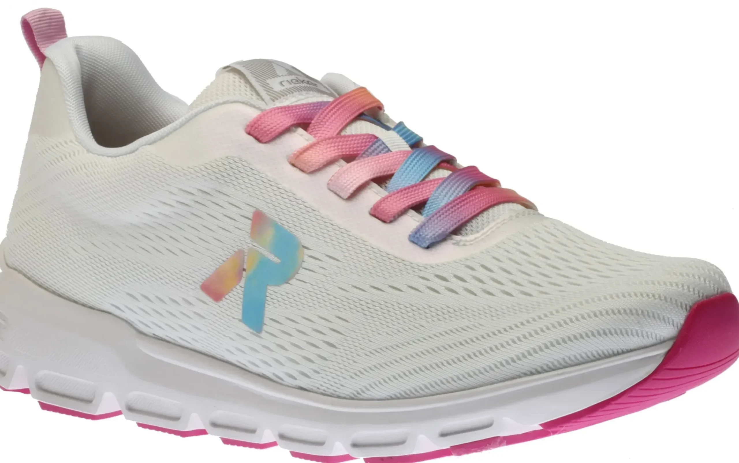 Discount R EVOLUTION Sportec10 White Rainbow Lace-Up Sneaker