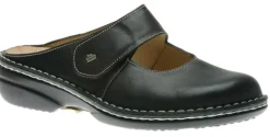 Discount Finn Comfort Stanford Black Leather Clog