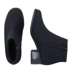 Discount Remonte Stretch Black Zipper Water-Resistant Ankle Boot