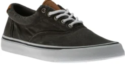 Sale Sperry Striper Ii Cvo Black Canvas Lace-Up Sneaker