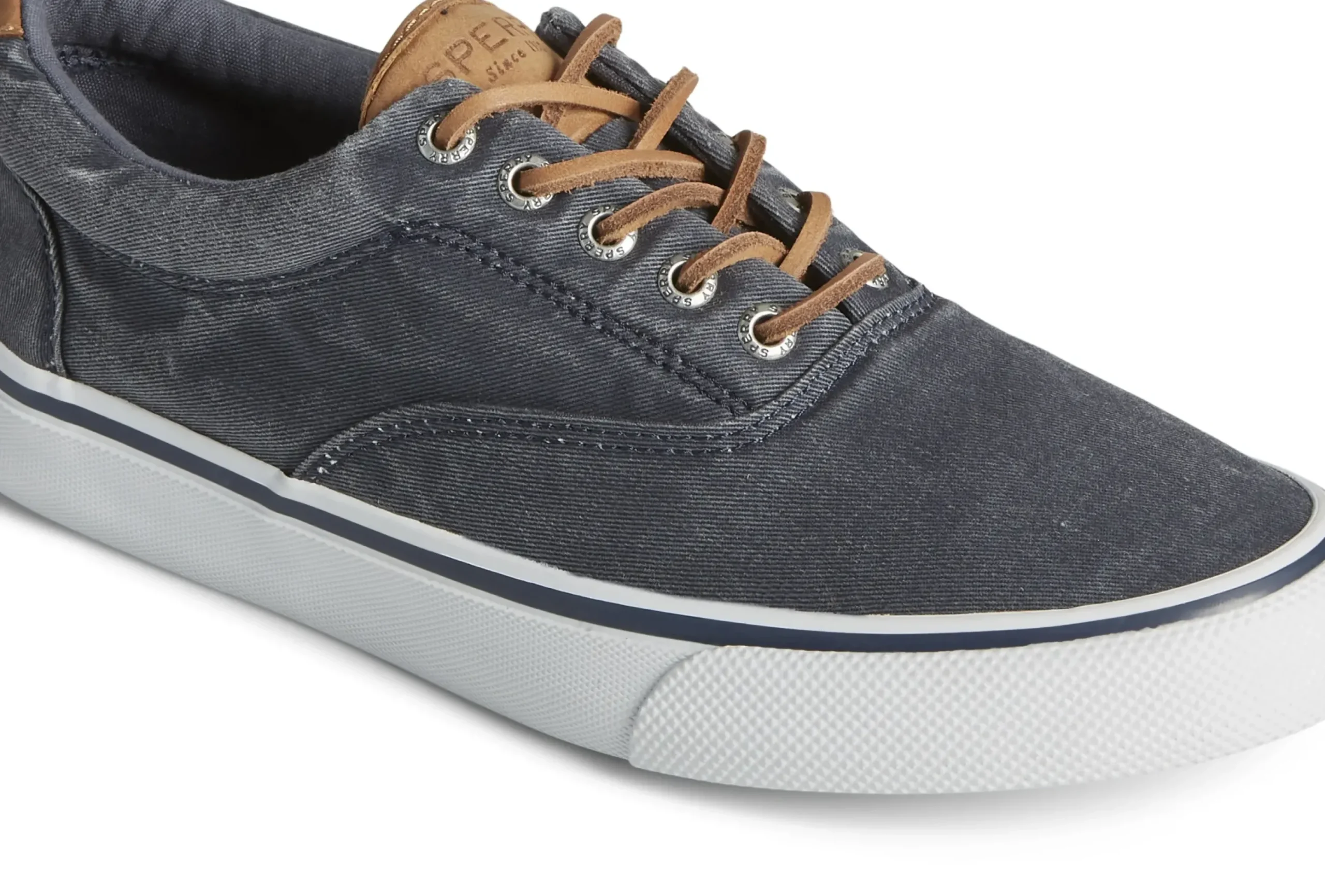 Online Sperry Striper Ii Cvo Navy Canvas Lace-Up Sneaker