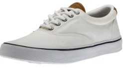 Discount Sperry Striper Ii Cvo White Canvas Lace-Up Sneaker