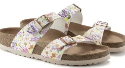Clearance Birkenstock Sydney Vegan Birko-Flor Light Rose Double Strap Slide Sandal