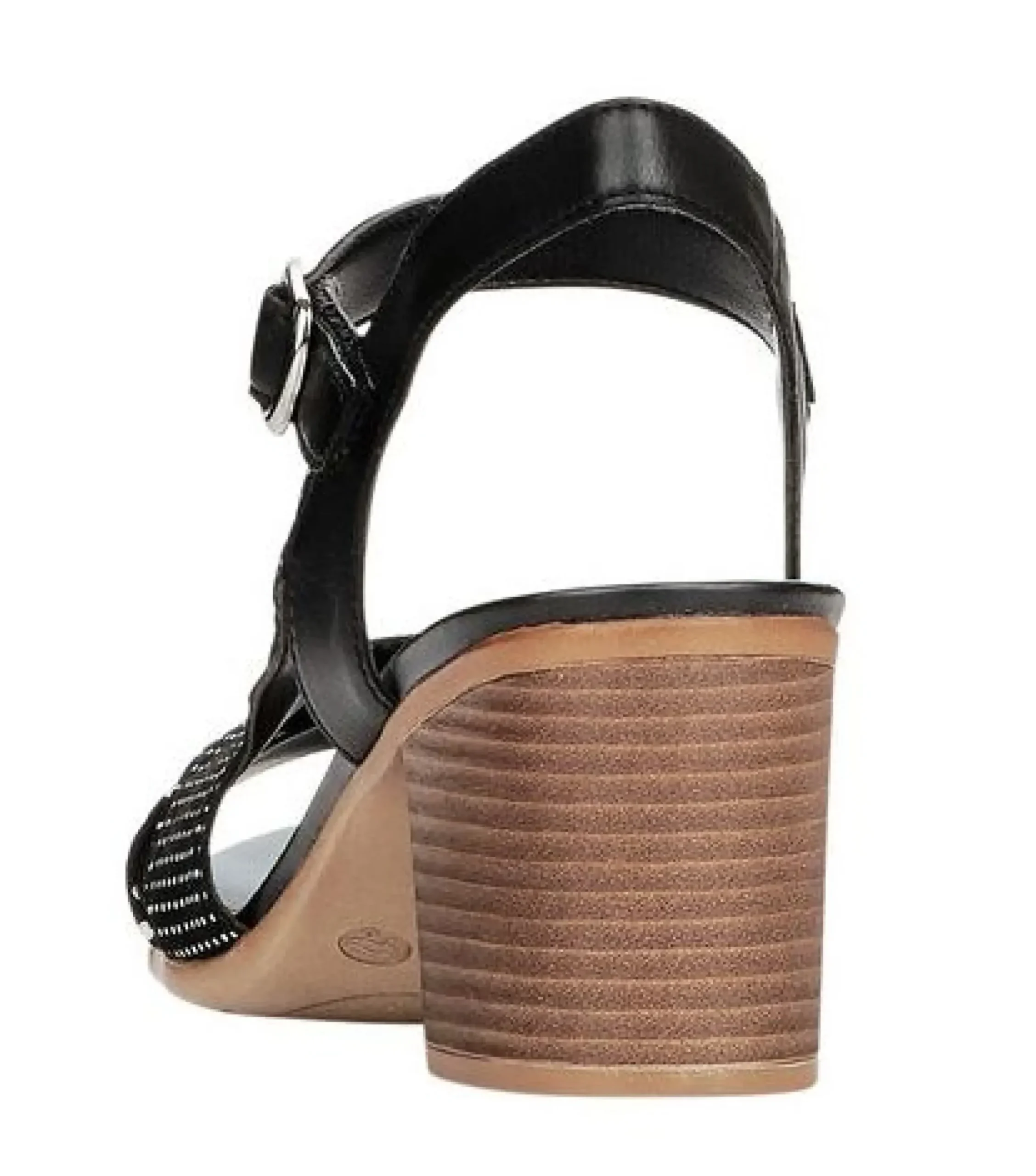 Outlet Remonte Talamon Black White Polka Dot Block Heel Sandal