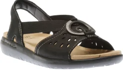 Earth Talia Black Nubuck Sandal