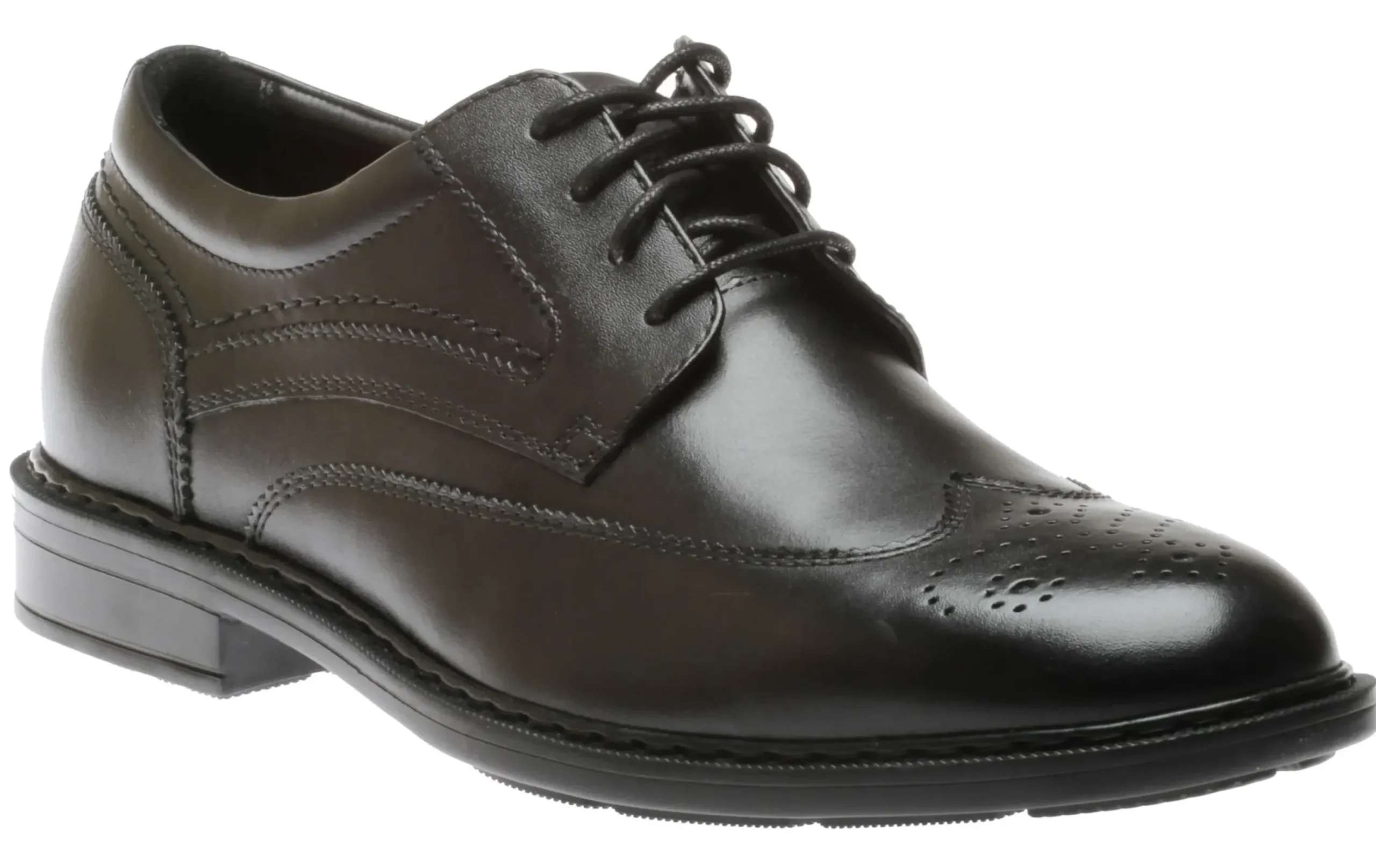 New Rockport Tanner Wingtip Black Leather Lace-Up Oxford Dress Shoe