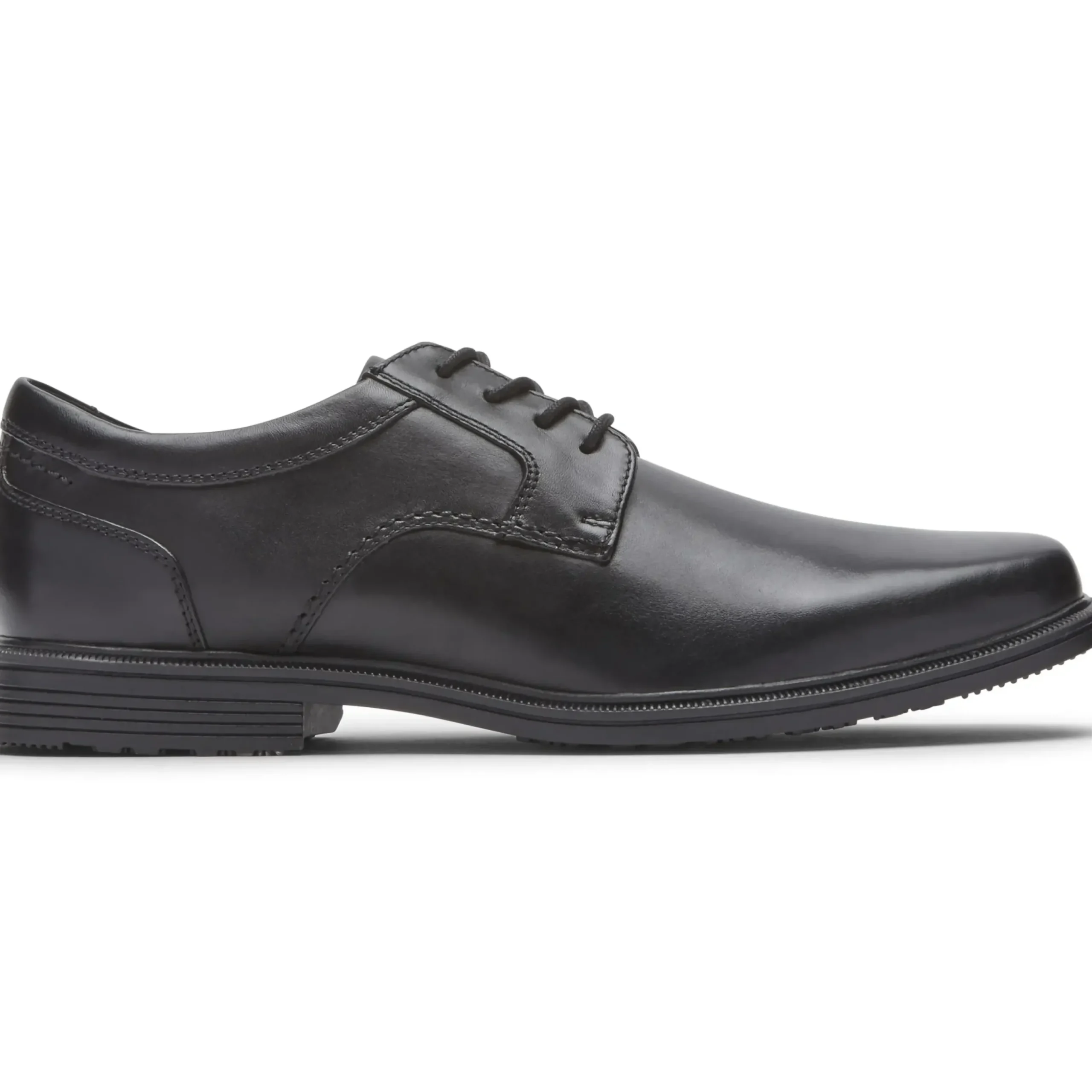 Best Rockport Taylor Black Leather Plain Toe Oxford Dress Shoe