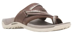 Clearance Merrell Terran 3 Cush Post Dark Earth Brown Thong Sandal