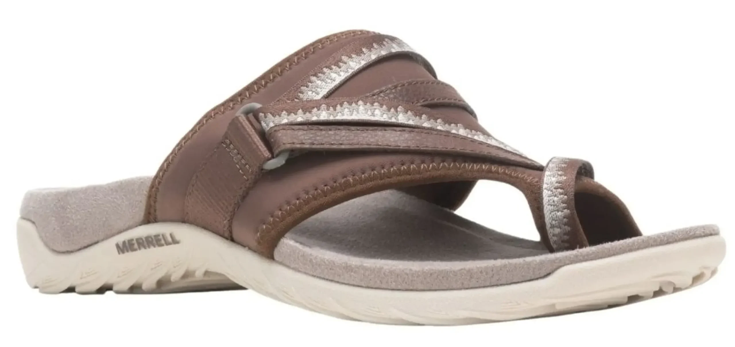 Clearance Merrell Terran 3 Cush Post Dark Earth Brown Thong Sandal