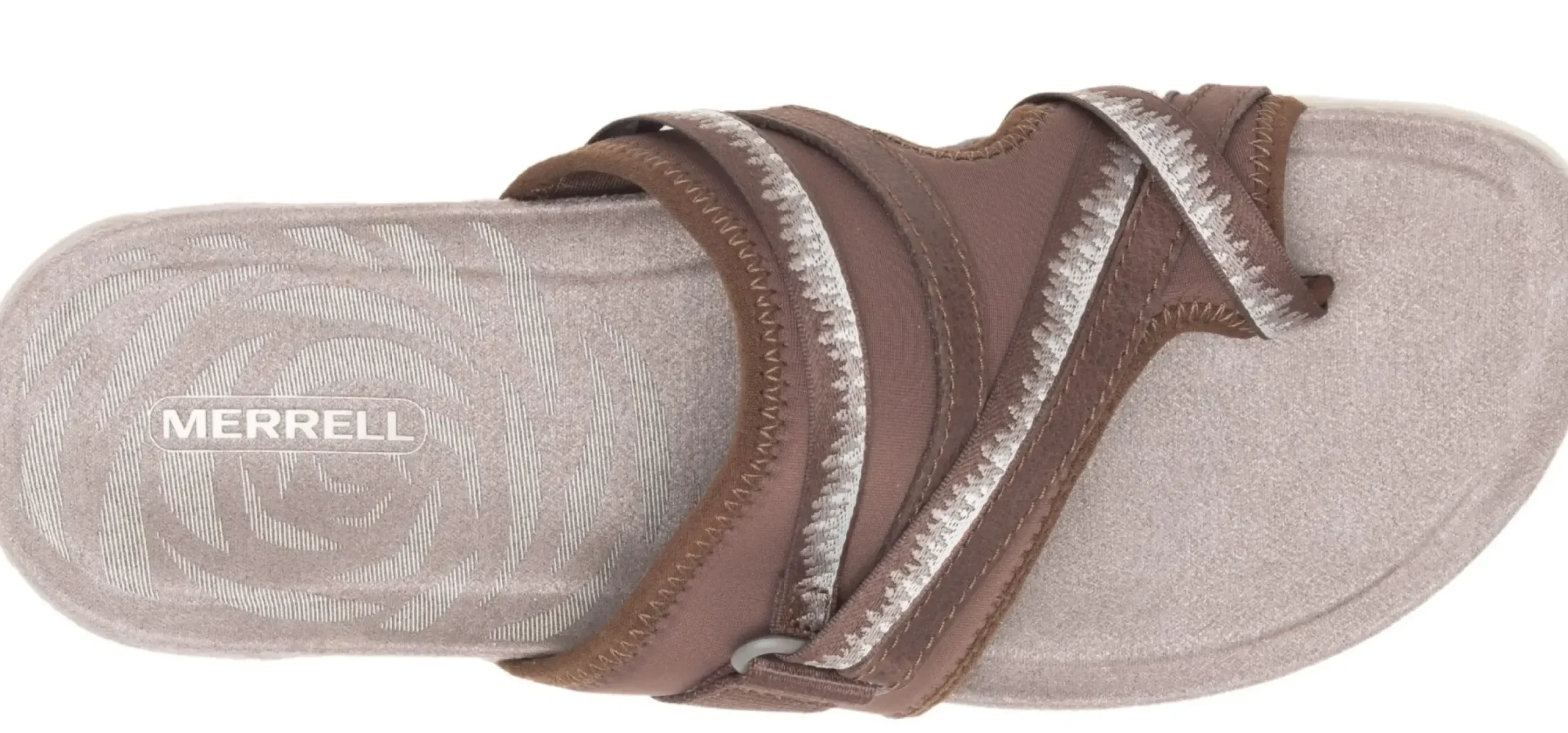 Clearance Merrell Terran 3 Cush Post Dark Earth Brown Thong Sandal