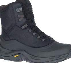 Outlet Merrell Thermo Overlook 2 Mid Waterproof Black Leather Wide Boot