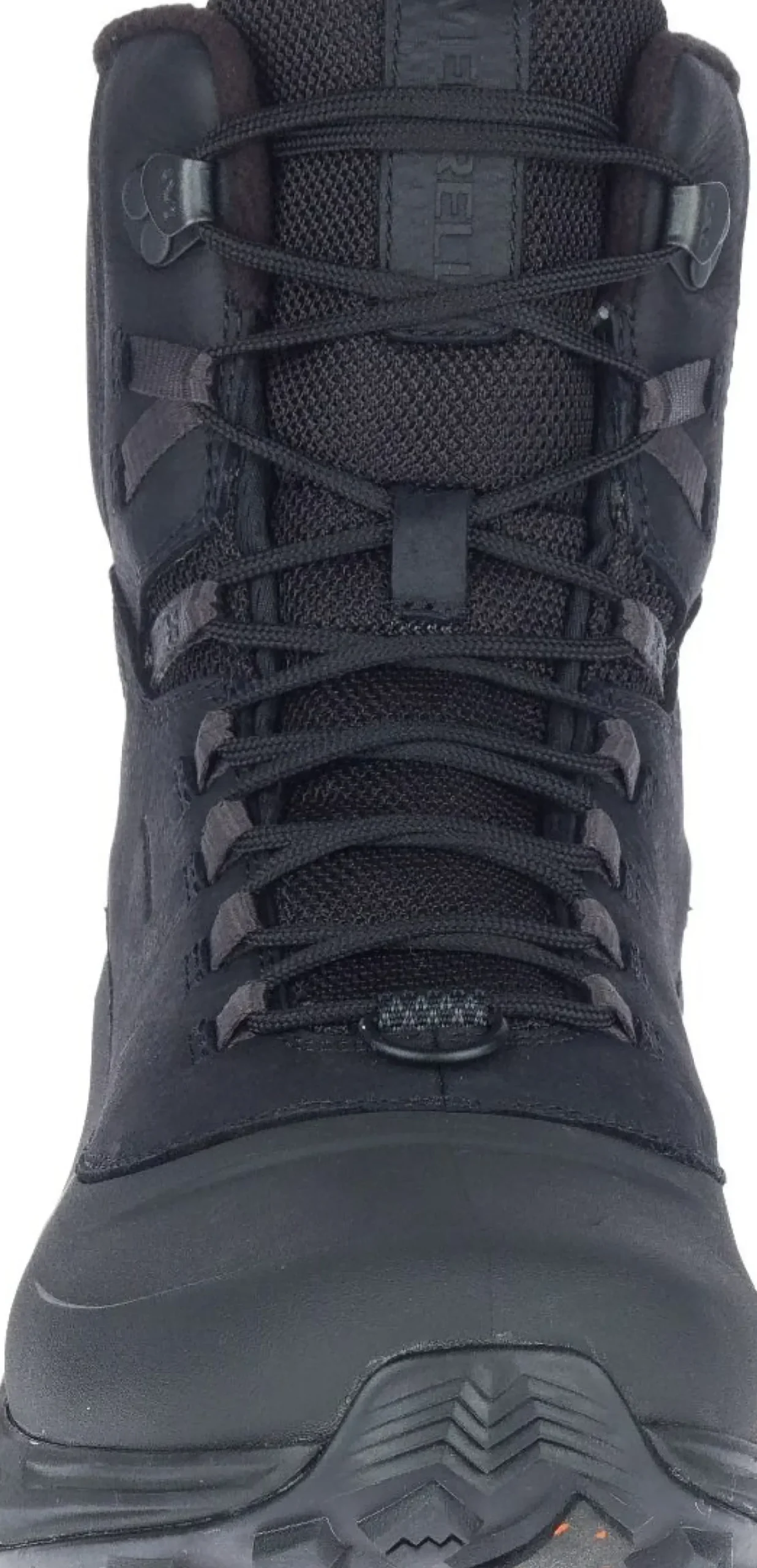 Outlet Merrell Thermo Overlook 2 Mid Waterproof Black Leather Wide Boot