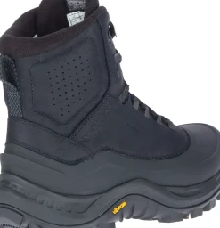 Outlet Merrell Thermo Overlook 2 Mid Waterproof Black Leather Wide Boot