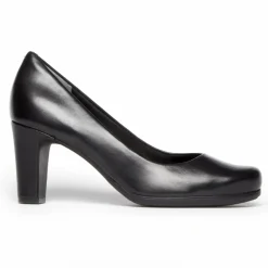 Outlet Rockport Total Motion Black Leather Heel Dress Pump