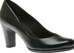 Outlet Rockport Total Motion Black Leather Heel Dress Pump
