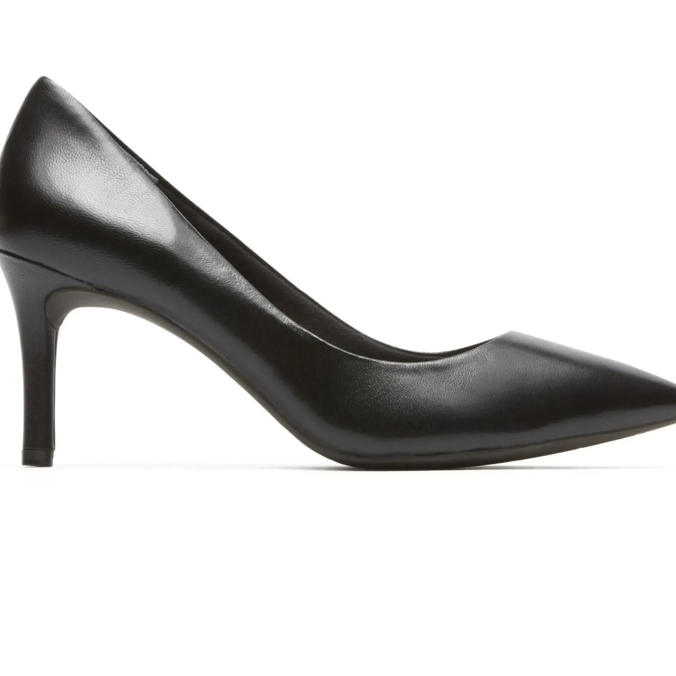 Online Rockport Total Motion Black Leather Pointed Toe Heel Dress Pump