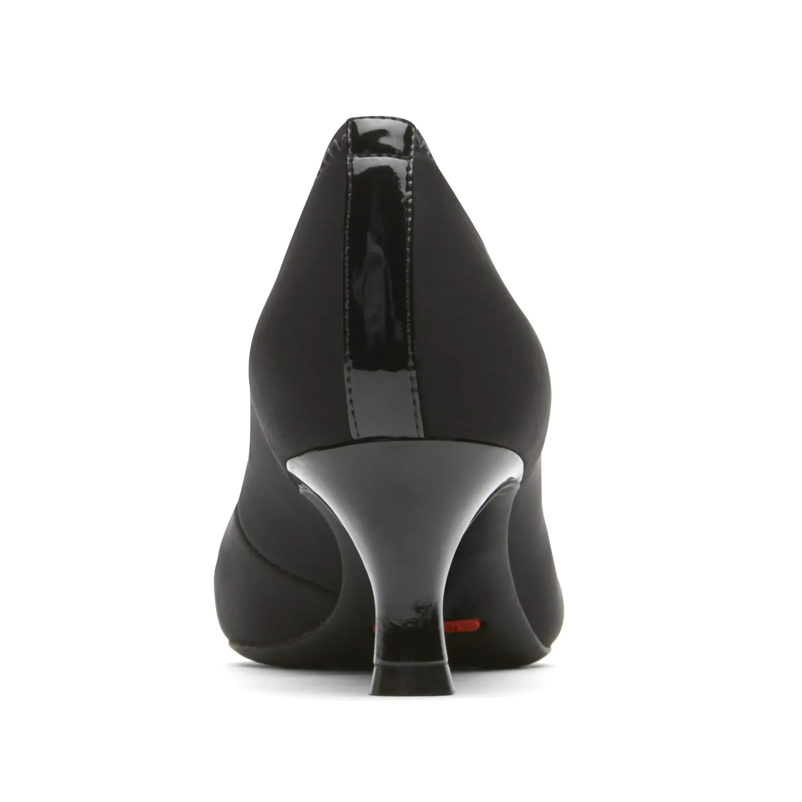 Rockport Total Motion Kaiya Black Elastic Kitten Heel Pointed Toe Dress Pump