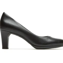 Hot Rockport Total Motion Leah Black Leather Dress Pump