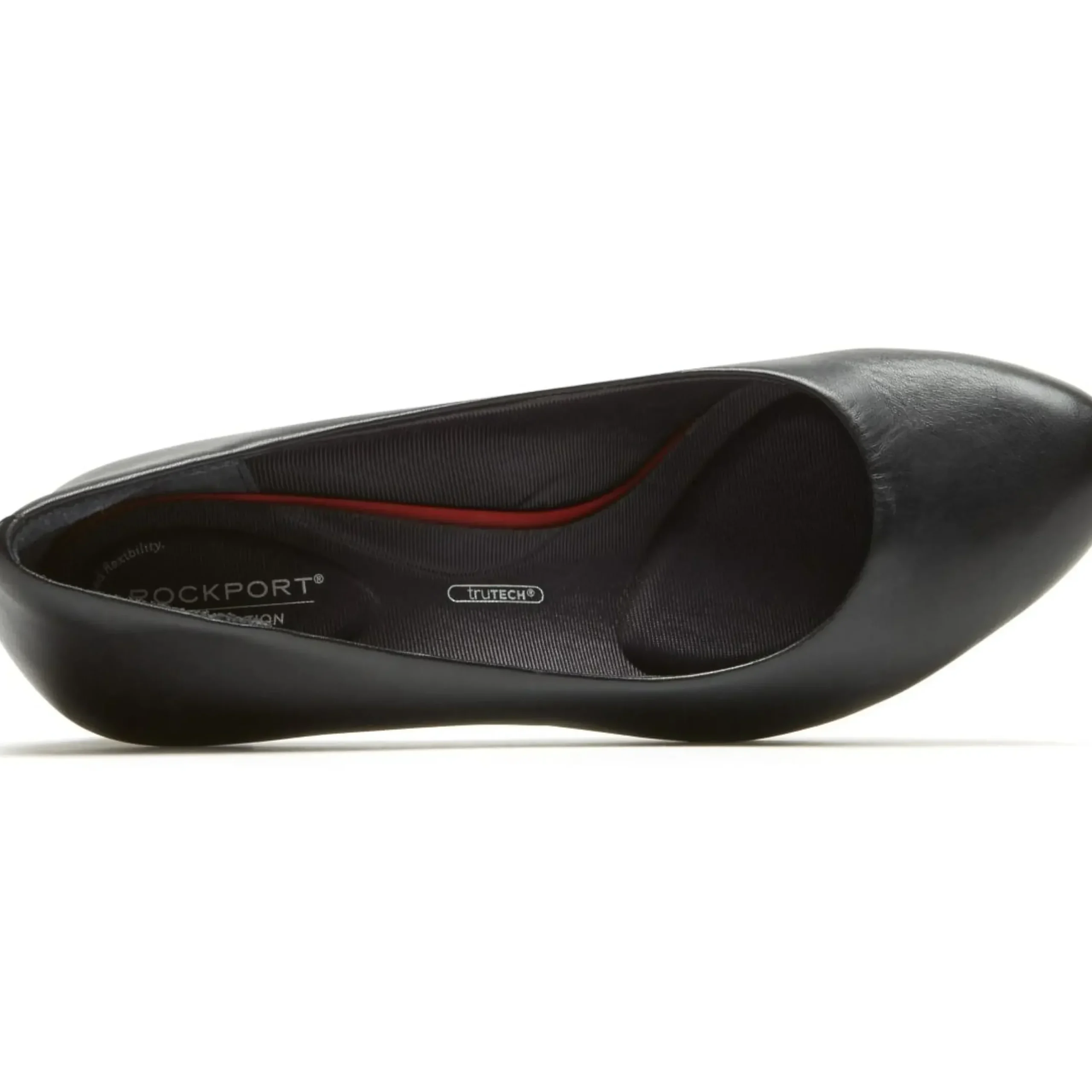 Hot Rockport Total Motion Leah Black Leather Dress Pump