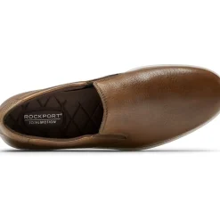 Outlet Rockport Total Motion Lite Cognac Brown Leather Slip-On Sneaker
