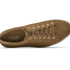 New Rockport Total Motion Lite Tan Suede Lace-Up Sneaker