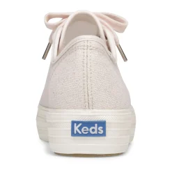 New Keds Triple Kick Pink Lace-Up Platform Tennis Sneaker