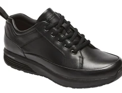 Best Rockport Trustride Waterproof Black Leather Lace-Up Sneaker