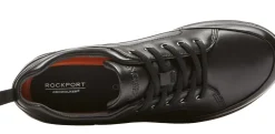 Best Rockport Trustride Waterproof Black Leather Lace-Up Sneaker