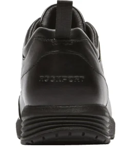 Best Rockport Trustride Waterproof Black Leather Lace-Up Sneaker