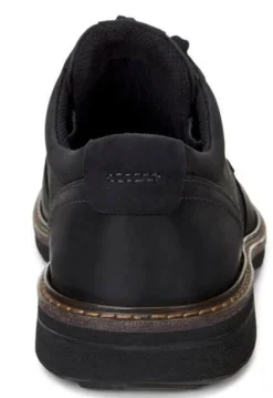 Best Ecco Turn Black Leather Gore-Tex Waterproof Plain Toe Derby