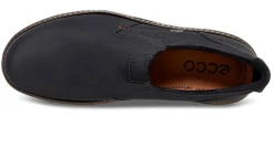 Outlet Ecco Turn Black Leather Gore-Tex Waterproof Slip-On Shoe