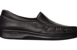 Best SAS Shoes Twin Black Leather Slip-On Loafer