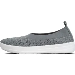 Best Fit Flop Uberknit Ballerina Crystal Charcoal / Dusty Grey Slip-On Flat