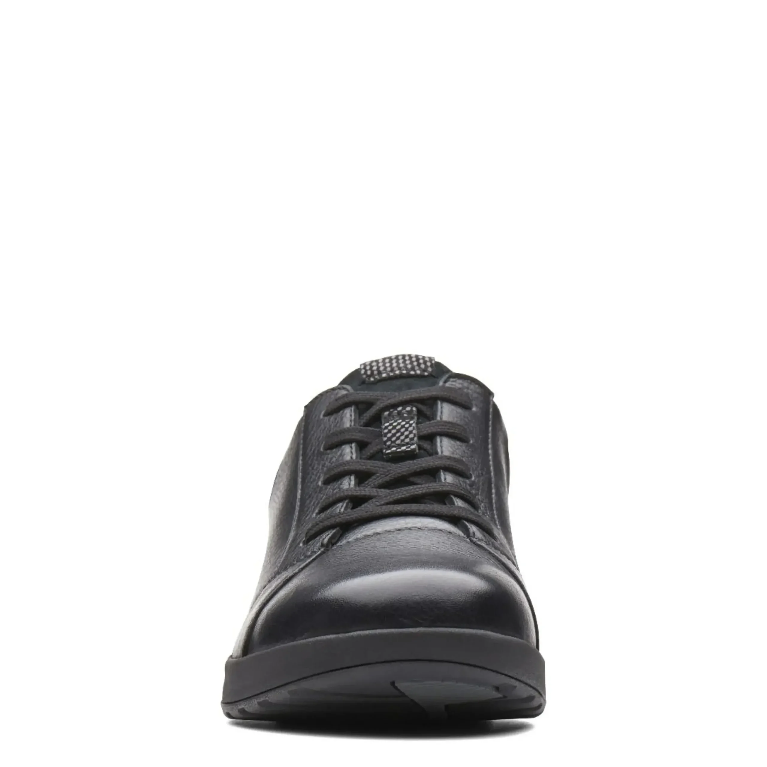 New Clarks Un Adorn Lace Black Leather Sneaker