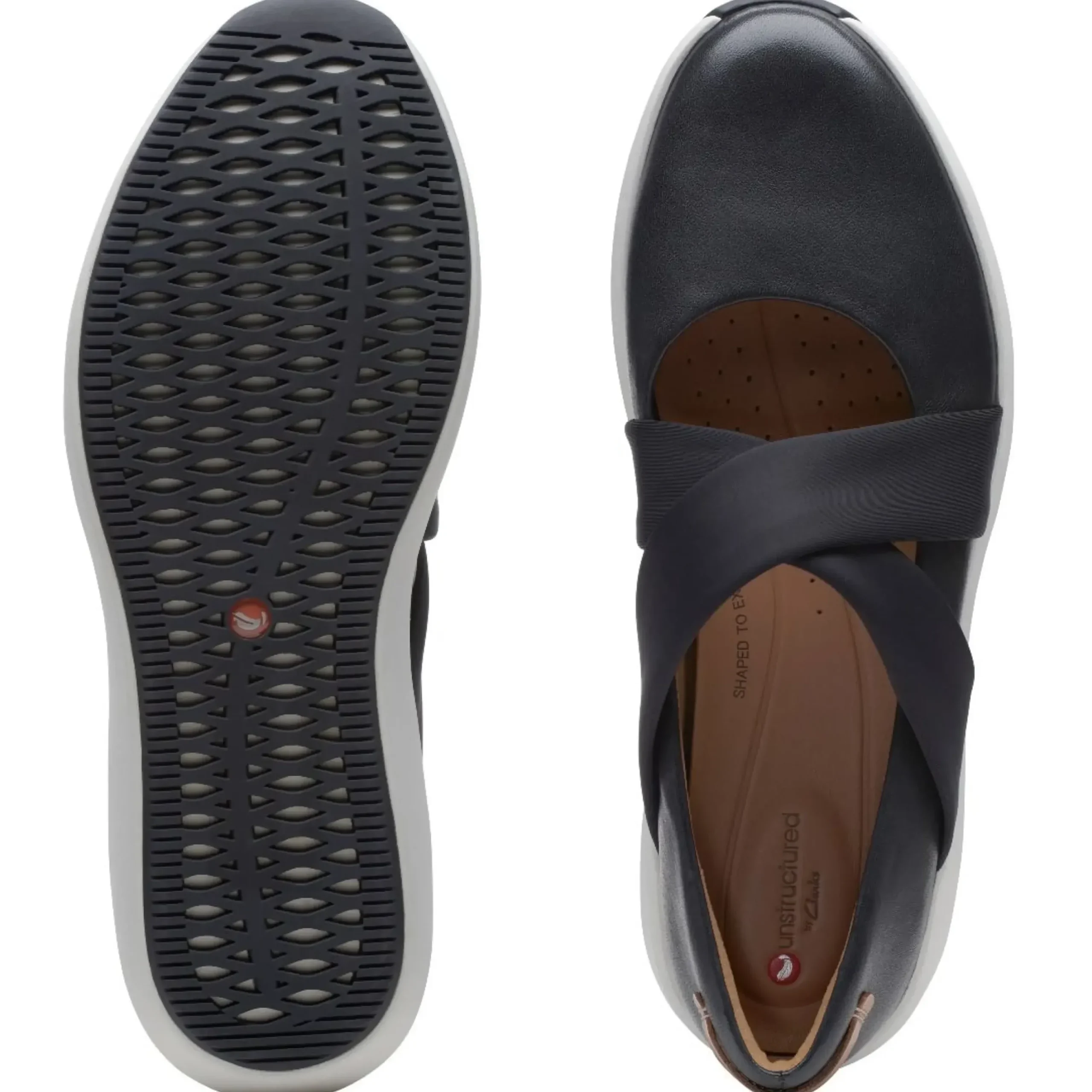 Best Clarks Un Rio Cross Black Leather Slip-On Sneaker