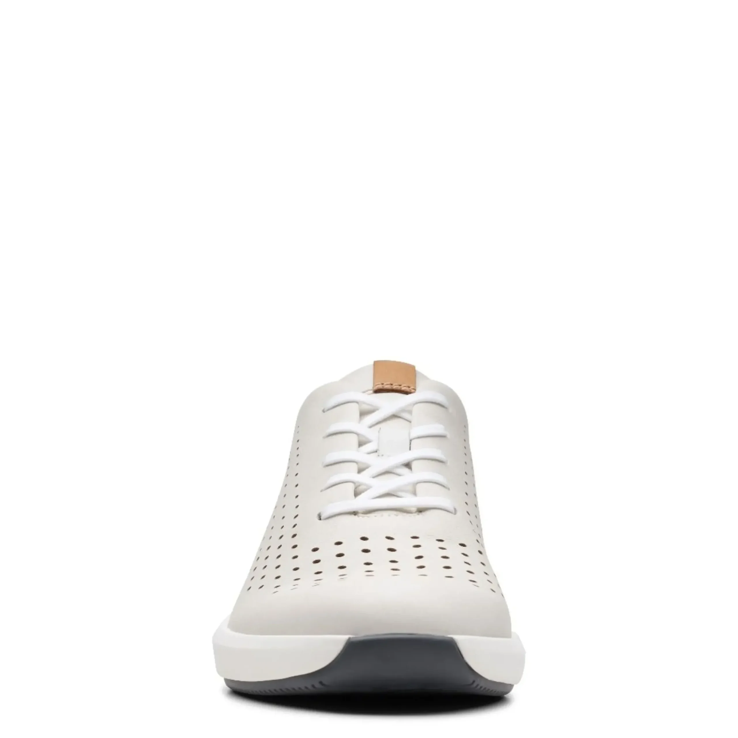 Clearance Clarks Un Rio Tie White Nubuck Leather Sneaker