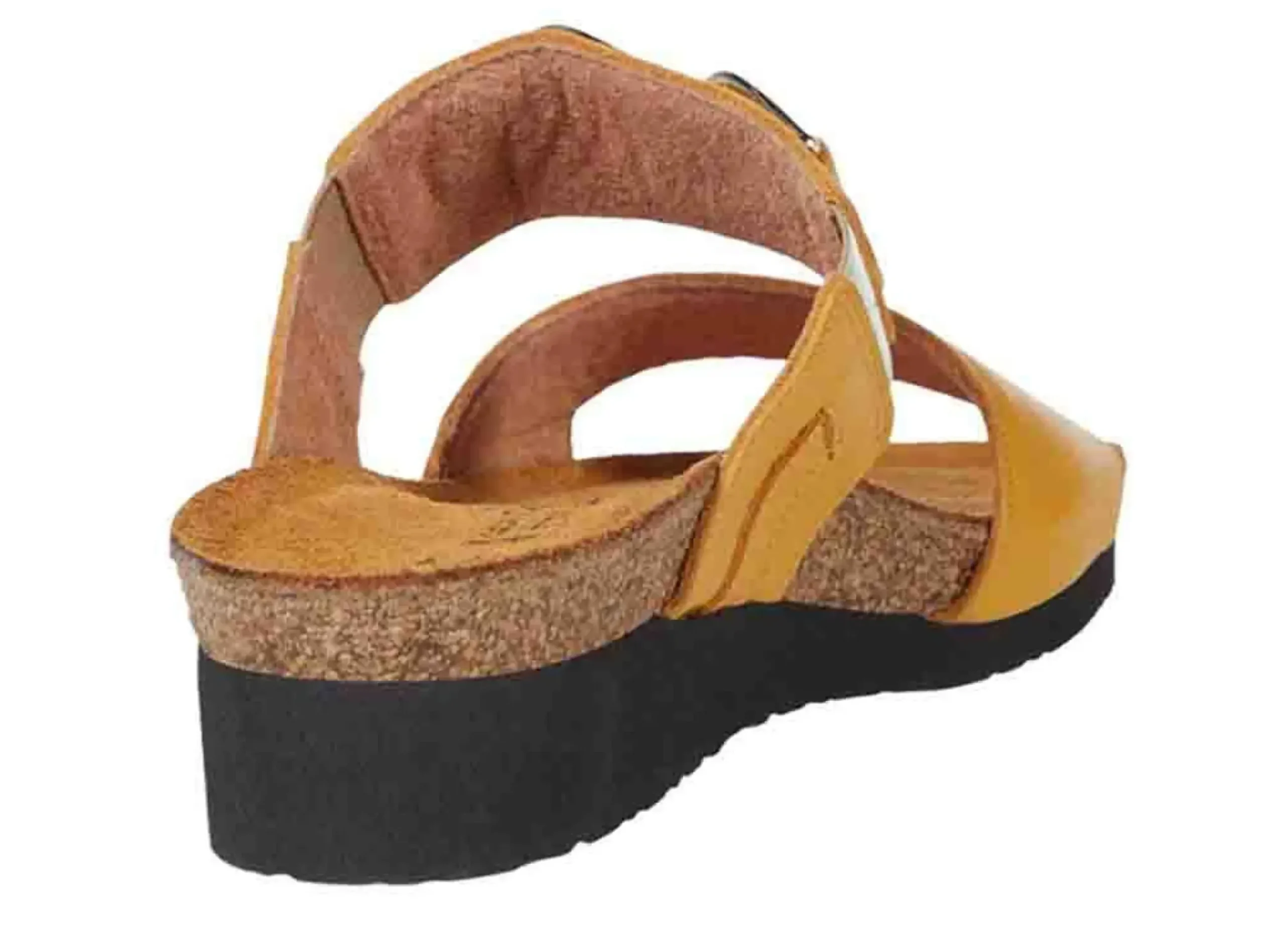 Naot Victoria Marigold Yellow Leather Embellished Slide Sandal