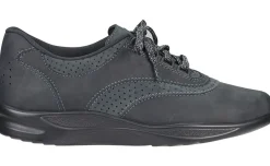 SAS Shoes Walk Easy Nero Nubuck Leather Walking Shoe