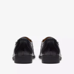 Sale Clarks Whiddon Step Black Leather Dress Loafer