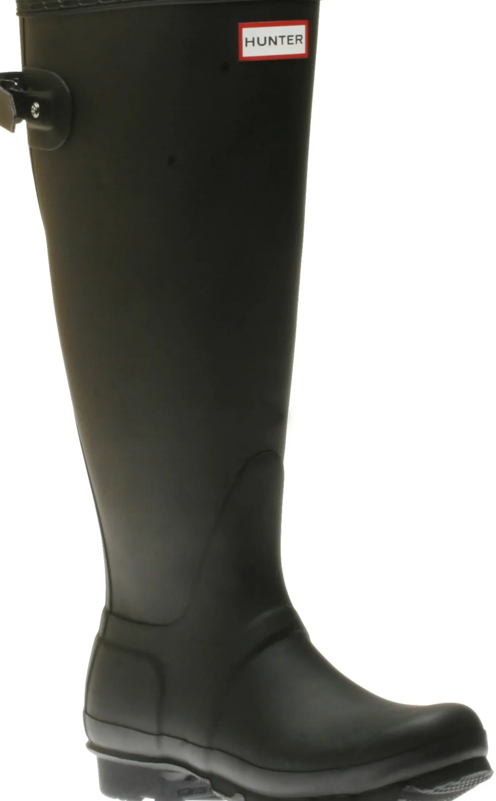 New Hunter Women's Black Tall Back Adjustable Rain Boots