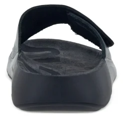 Outlet Ecco Women's 2Nd Cozmo Black Leather Slide Sandal