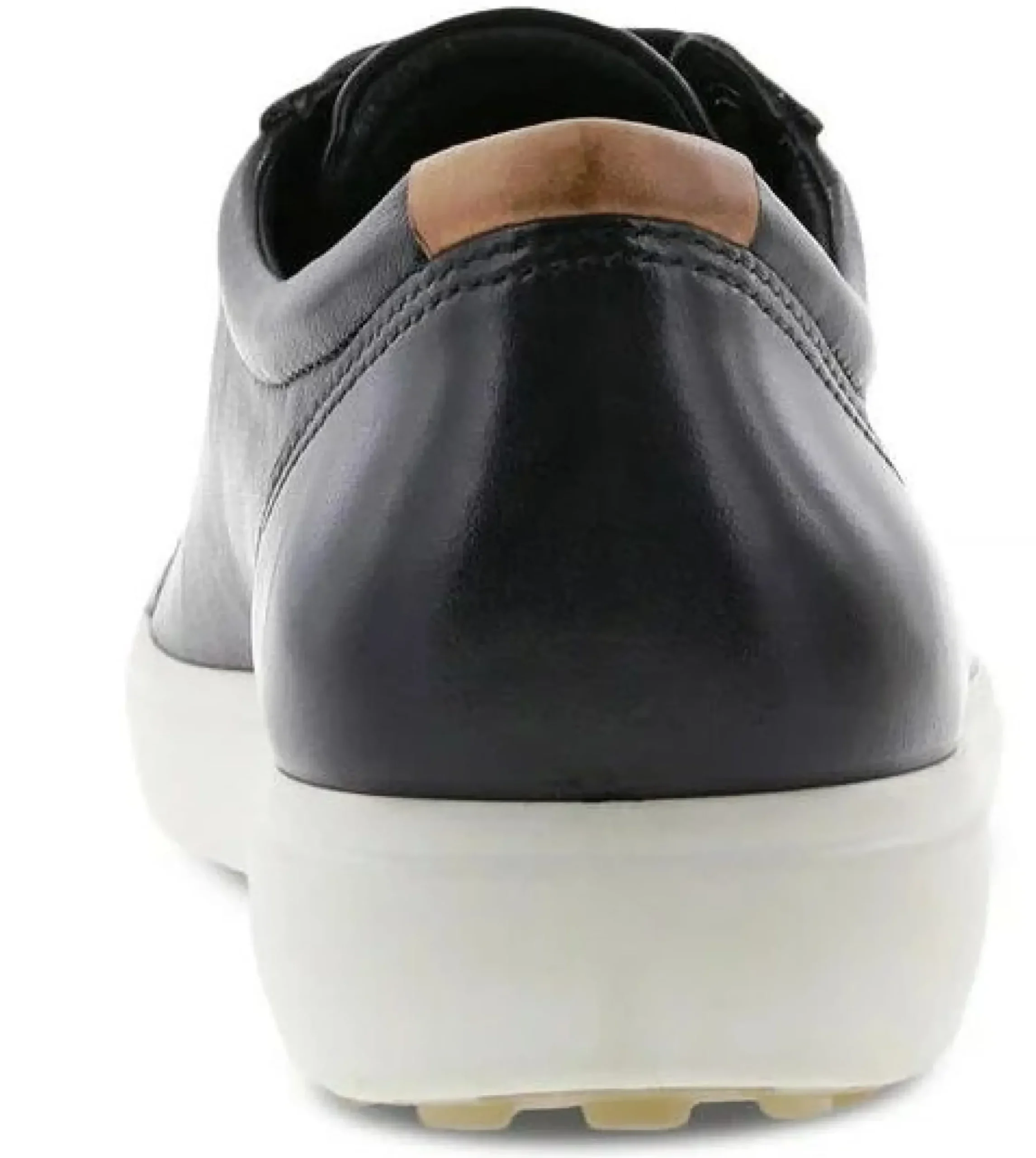 Clearance Ecco Women's Soft 7 Black Leather Lace-Up Sneaker