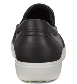 Hot Ecco Women's Soft 7 Woven Black Leather Slip-On Sneaker