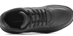 Discount Rockport World Tour Classic Black Leather Lace-Up Walking Shoe