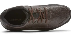 New Rockport World Tour Classic Brown Leather Lace-Up Walking Shoe